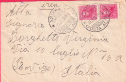 19360-Eritrea Affrancata Coppia 75c. Vittorio Emanuele III^annullo Di Asmara Pos - Eritrea