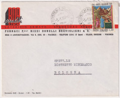 1966-DANTE ALIGHIERI Lire 40 (1004) Isolato Su Busta - 1961-70: Marcophilia