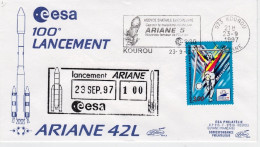 1997-Francia France Cat.Lollini K 856 100 Vol D'Ariane Avec A' Son Bord Le 16 Eu - 1961-....