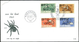 1965-Suriname S.4v."A Favore Dell'infanzia"su Fdc Illustrata - Surinam