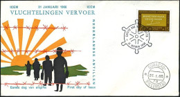 1966-Antille Olandesi S.1v."Comitato Integrazione Europea"su Fdc Illustrata - Antillen