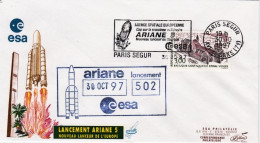 1997-Francia France Cat.Lollini K 862 ESA T5 Paris Segur. Second Vol D'Ariane 5  - 1961-....