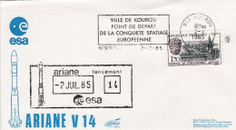 1985-Francia France Cat.Lollini K 259 Kourou. Lancement Par Une Fusee Ariane 1 D - 1961-....