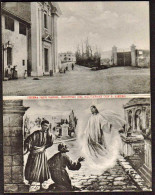 1930circa-cartolina Doppia Chiesa "Quo Vadis"incontro Del Salvatore Con San Piet - Andere & Zonder Classificatie
