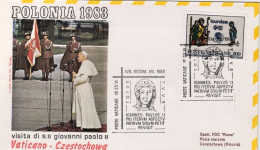 1983-Vaticano Pellegrinaggio Di S.S.Giovanni Paolo II^a Czestochowa Polonia Disp - Airmail