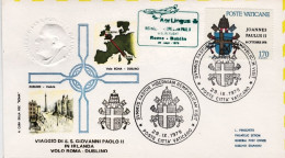 Vaticano-1979 Viaggio In Irlanda Di S.S. Paolo II^volo Roma Dublino Del 20 Sette - Poste Aérienne