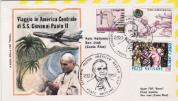 Vaticano-1983 S.S.Giovanni Paolo II^dispaccio Speciale Volo Vaticano San Josè (C - Airmail