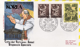 Vaticano-1984 S.S.Giovanni Paolo II^dispaccio Speciale Volo Vaticano Seoul Korea - Poste Aérienne