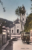 1930circa-Genova Portofino Chiesa Con Carrozza A Cavalli - Genova (Genoa)