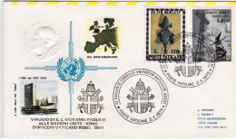 Vaticano-1979 Viaggio Di S.S.Giovanni Paolo II^all'ONU Del 1 Ottobre Dispaccio A - Poste Aérienne