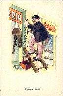 1940circa-umoristica A Colori "il Pianta Chiodi"disegnata Da Galbiati - Humour