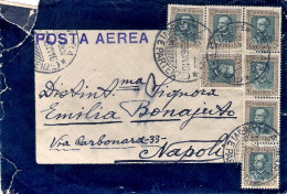 1936-Eritrea Lettera Da Asmara Affr. Striscia Di Cinque+due 50c.V.E.III - Erythrée