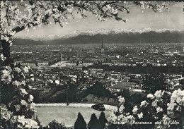 1953-cartolina Diretta In Germania Torino-Panorama Con Le Alpi Affrancata L.10+L - Other & Unclassified