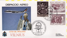 Vaticano-1993  S.S. Giovanni Paolo II^dispaccio Volo Straordinario Per Kaunas Li - Airmail