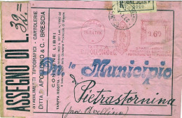 1941-frontespizio Di Raccomandata Assegno Per L.32 Con Affrancatura Meccanica Ro - Maschinenstempel (EMA)