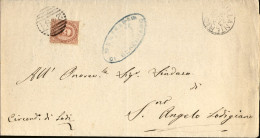 1883-stampato Affrancato 10c.con Annullo A Linee Di "Villanterio"(pt.3) - Poststempel