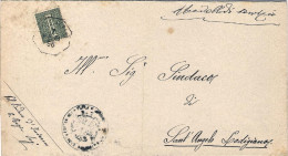 1896-stampato Affrancato 1c.annullo Ottagonale "Inverno"(pt.4) - Marcophilia
