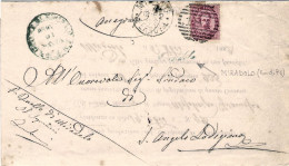 1882-stampato Affrancato 10c.annullo Corsivo Azzurro Leggero "Miradolo"(pt.7)e A - Poststempel