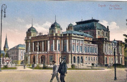 1920ca.-Croazia Cartolina "Zagabria-Kazaliste Il Teatro" - Croatie