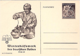 1938-Germania Cartolina Postale Nuova 4p."Soccorso Invernale" - Covers & Documents