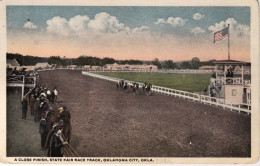 1940circa-U.S.A. A Close Finish State Fair Race Track Oklahoma, Okla. Non Viaggi - Sonstige & Ohne Zuordnung