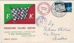 1967-busta Spec.della Fed.italiana Karting Affrancata Due L.20 Codice D'avviamen - 1961-70: Marcophilie
