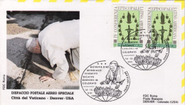 Vaticano-1993  S.S. Giovanni Paolo II^dispaccio Volo Straordinario Per Denver Co - Airmail