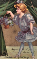 1904-Bimba Con Cesto Di Fiori, Diretta In Egitto - Scènes & Paysages