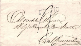 1847-Pontificio Prefilatelica Annullo Lineare "Fermo"su Lettera Con Testo E Segn - ...-1850 Préphilatélie
