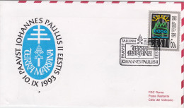 1993-Estonia Dispaccio Aereo Straordinario Per Volo Di Rientro Del Papa Giovanni - Estland