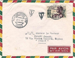 1963-Congo (Brazzaville)diretta In Italia Affrancata 25f.anniversario Della Repu - Andere & Zonder Classificatie