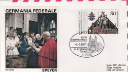 1987-Germania Dispaccio Speciale Volo Vaticano Speyer Del 4 Maggio, Cat.Pellegri - Sonstige & Ohne Zuordnung