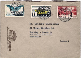 1937-Svizzera Lettera Per La Gran Bretagna Lettera Con Tre Valori - Altri & Non Classificati