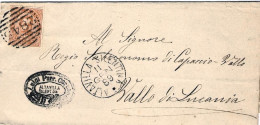 1889-piego Affrancato 20c.Umberto I Annullo A Linee E Annullo Ad Un Cerchio "Alt - Poststempel