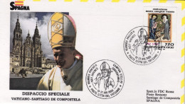 Vaticano-1989  S.S. Giovanni Paolo II^dispaccio Volo Straordinario Vaticano Sant - Poste Aérienne