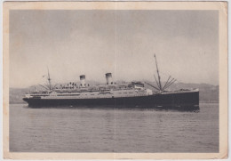 1935-nave Conte Grande Flotte Riunite Di Genova, Viaggiata - Paquebots