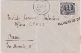 1953-Muto + Lineare Di Villanova Sul Clisi Su Lettera - 1946-60: Poststempel