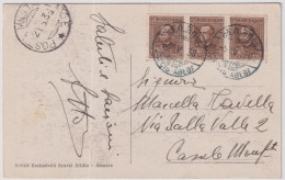 1936-Abissinia Degiac Aiele Burru (Gordar) Striscia Del 7,5 V.E. III Su Cartolin - Erythrée