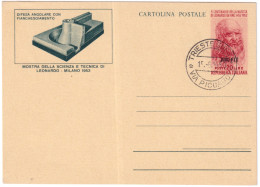 1953-Trieste A Cartolina Postale Difesa Angolare L.20 Leonardo Cat.Filagrano  C  - Poststempel