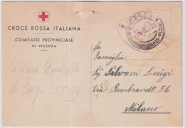 1943-Croce Rossa Italiana Comitato Provinciale Di Vicenza - Rotes Kreuz