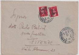 1946-A.M.G.-V.G. Imperiale Soprast Due Lire 2 Su Busta - Poststempel