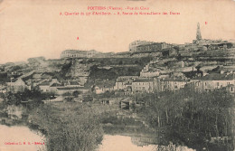 FRANCE - Poitiers - Vue Du Clain - A Quartier Du 33e ARtillerie - B STatue De Notre Dame Des Du - Carte Postale Ancienne - Poitiers