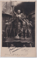 1928-Autografo Originale Di Francesco Paolo Como Su Cartolina Bozzetto Monumento - Historical Figures