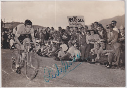 Cartolina Fotografica Ciclismo Autografo Originale Di Aldo Moser - Sportspeople