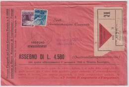 1949-Raccomandata Con Assegno Affrancata L.30 Democratica + Posta Aerea L.5 Rond - 1946-60: Marcophilia