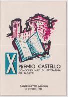 1960-X^ Premio Castello Concorso Naz.di Letteratura Per Ragazzi Sanguinetto (Ver - 1946-60: Marcophilia