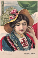 1940circa-Toscana (donna In Costume) Disegnatore M.Cherubini, Cartolina Non Viag - Women