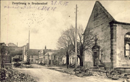 1915-Germania Zerstorung In Brudersdorf, Feldpost - To Identify