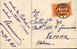 1923-Deutsches Reich Pc.from Potsdam (Wildpark)to Italy Franked 500 M Michel No. - Lettres & Documents