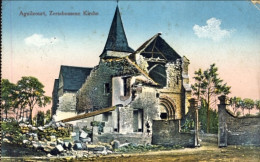 1916-Germania Feldpostbrief S.B. Aguilcourt Zerschossene Kirche. Feldpost Expedi - Te Identificeren